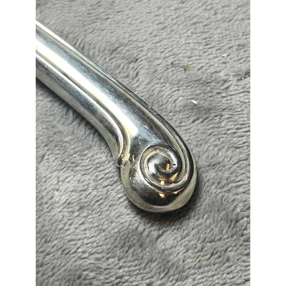 Gorham Heritage Silverplate Serving Spoon Vintage Scroll Handle Tableware MCM